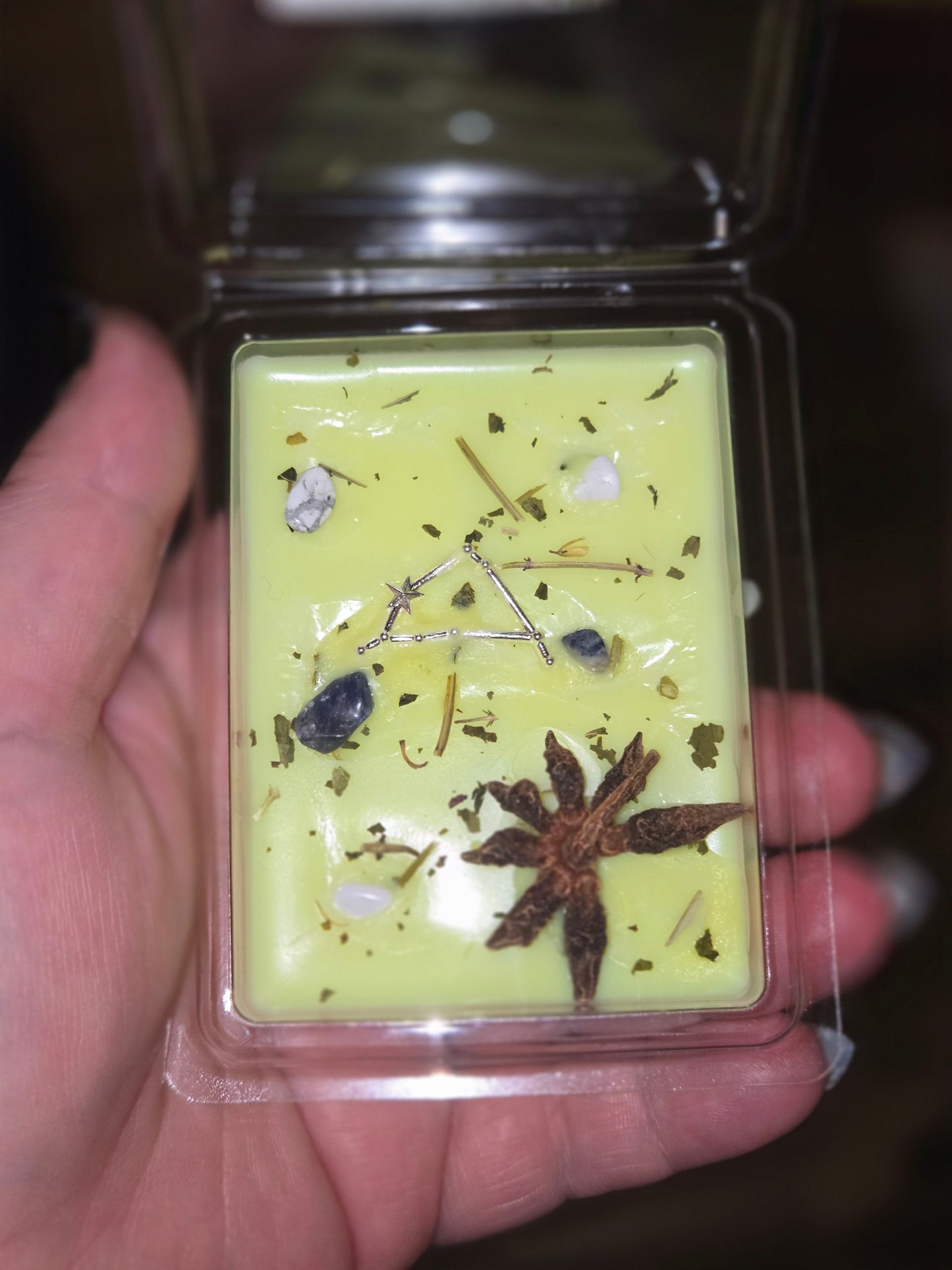 Gemini zodiac candle and matching wax melts