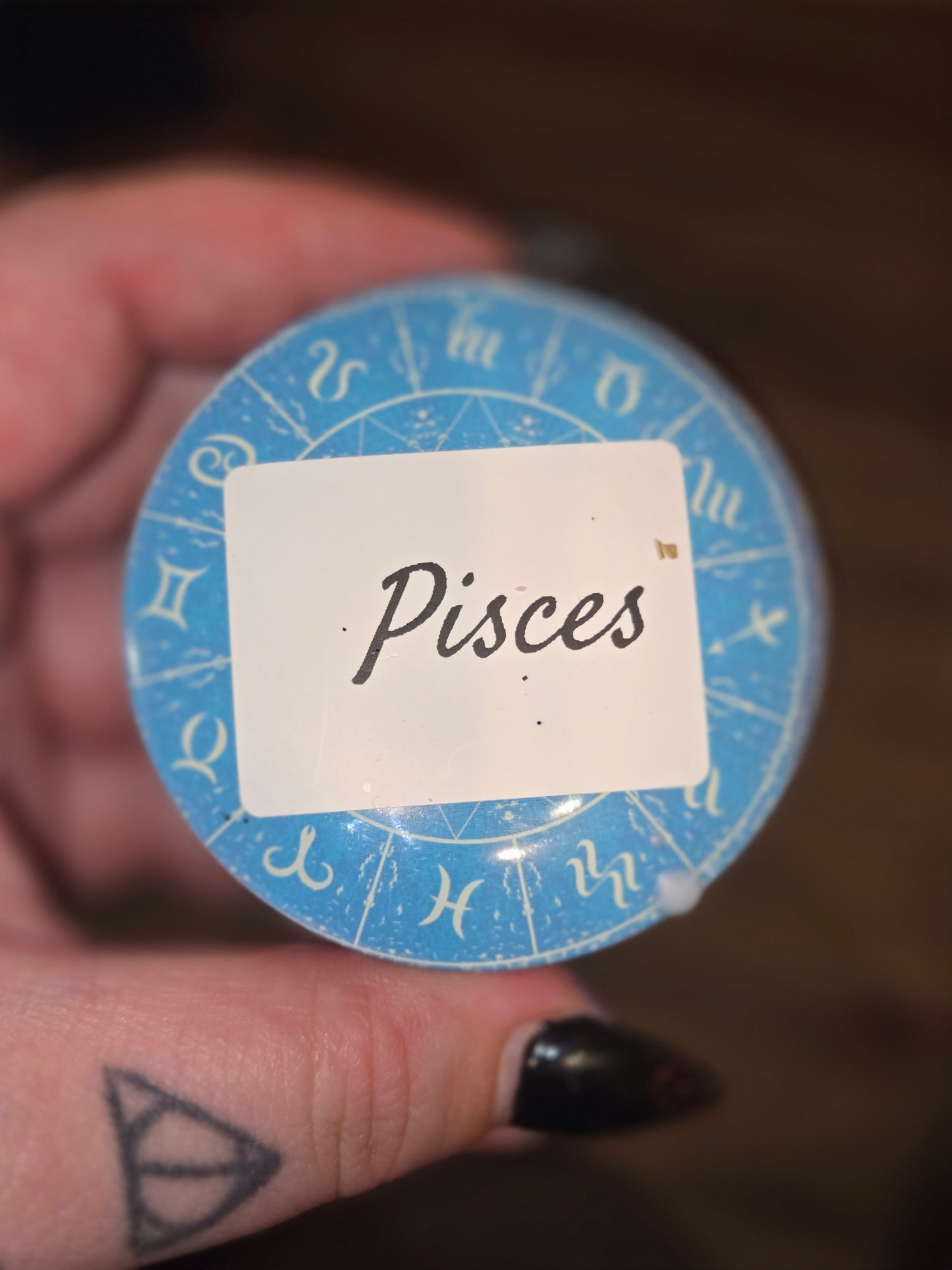 Pisces zodiac themed candle and matching wax melts