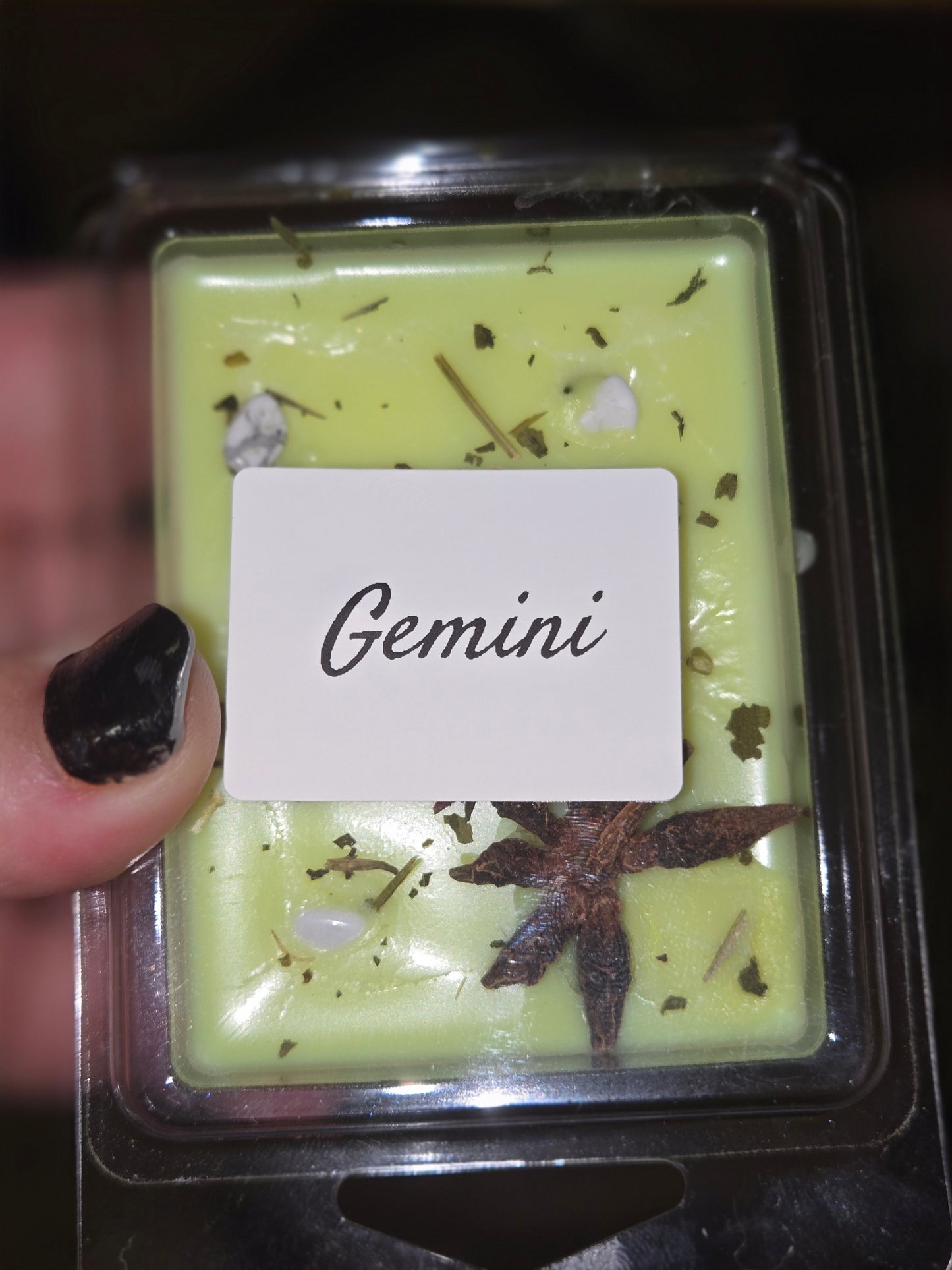 Gemini zodiac candle and matching wax melts