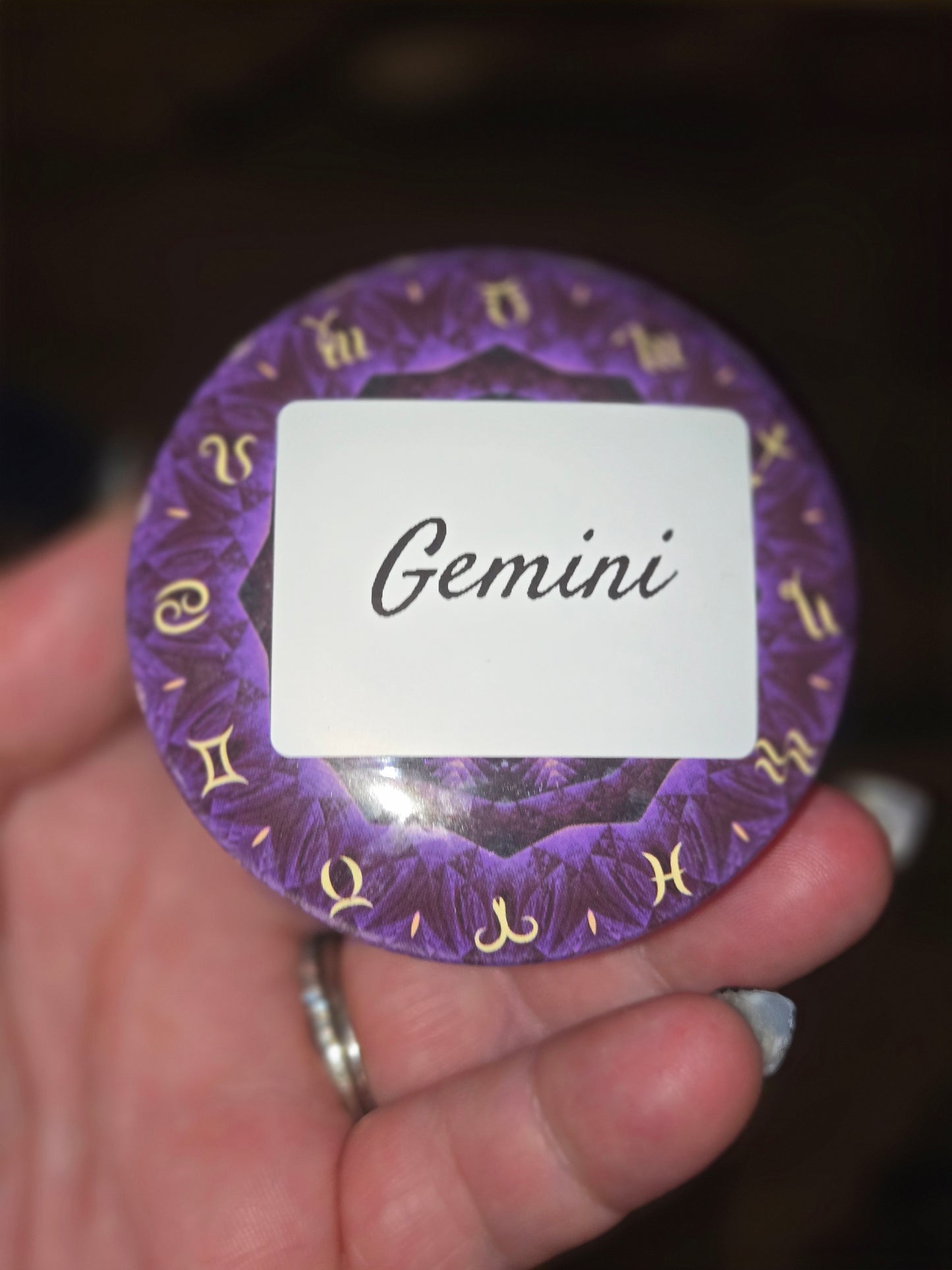Gemini zodiac candle and matching wax melts