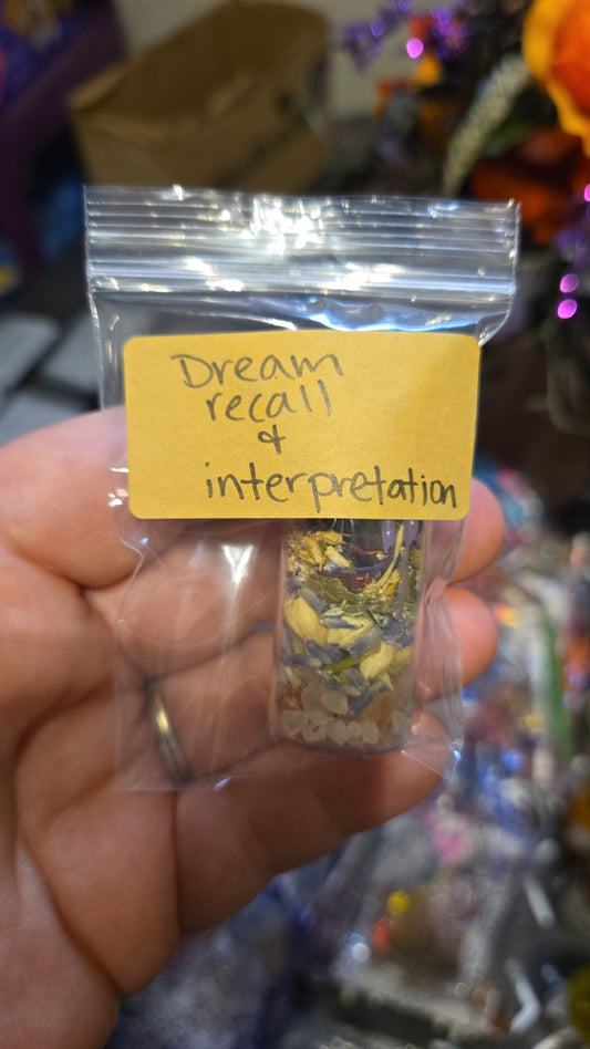Dream recall and interpretation spell jar