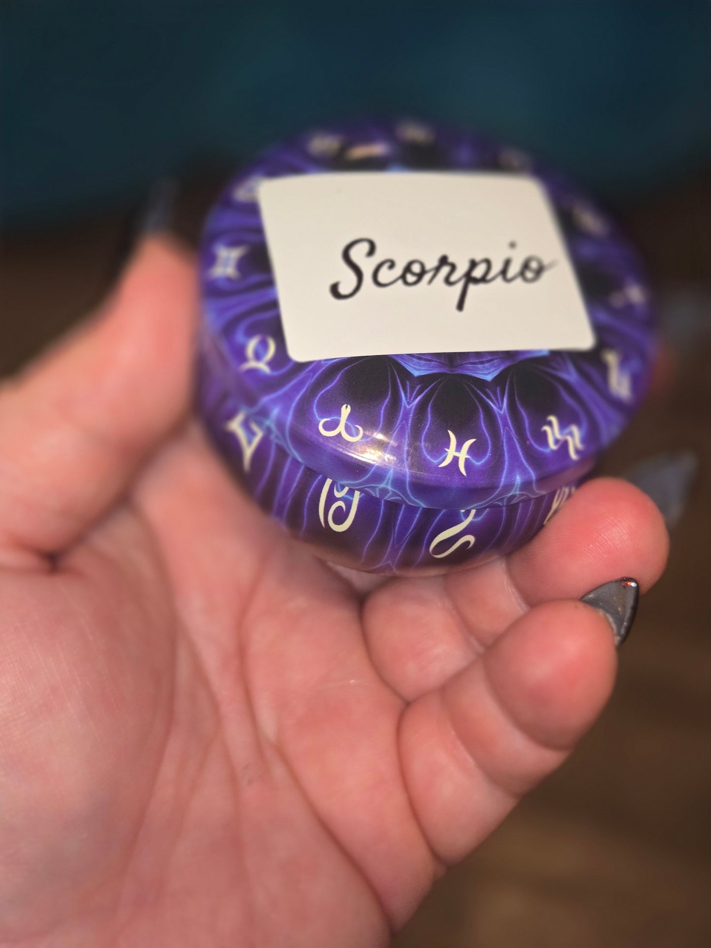 Scorpio zodiac candle and matching wax melts